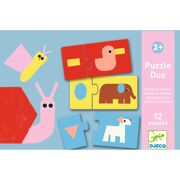 Puzzel Duo Dieren & Vormen 12 x 2 stuks - DJECO DJ08256